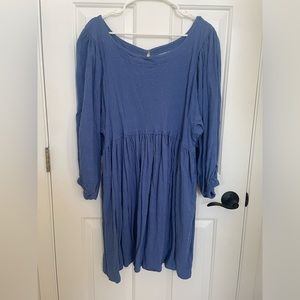 FP Beach - Get Obsessed Babydoll Blue Open Back Dress - Size M - Worn once!